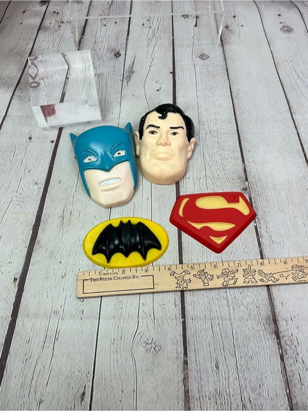 vtg wilton 1970s DC Comics superman batman cake topper decorating kids party